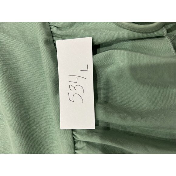 Matilda Jane Ruffled Wrap Dress Green Short Sleeve Cotton Blend Sz Small - Picture 8 of 8